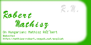 robert mathisz business card